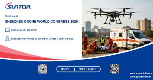 Latest company news about SUNTOR เข้าร่วมจัดแสดงงาน Shenzhen Drone World Congress 2026
