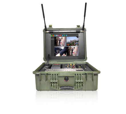 PB33 COFDM โทรศัพท์มือถือ AD HOC Networking แบตเตอรี่การเข้ารหัส AES256 Powered For CC